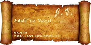 Juhász Vazul névjegykártya