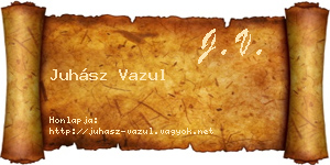 Juhász Vazul névjegykártya